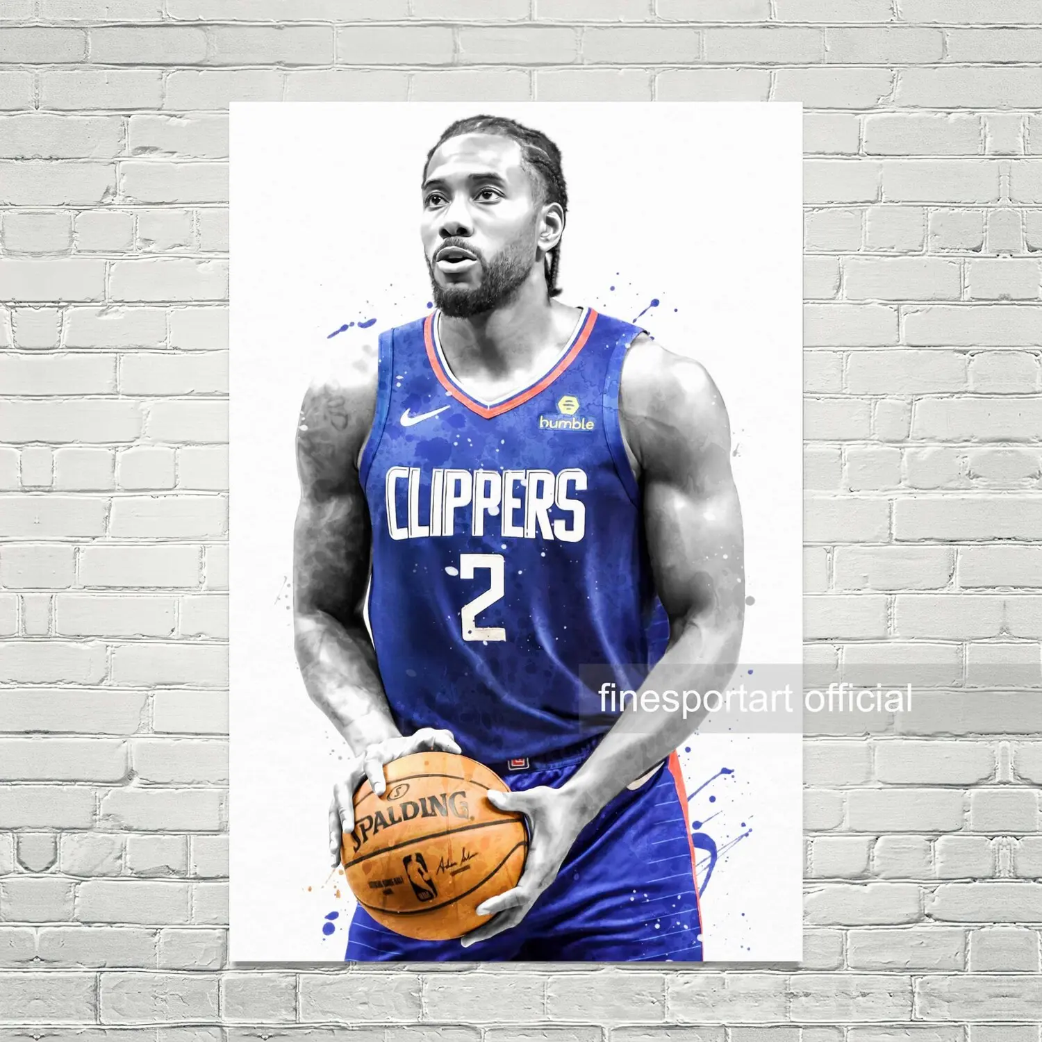 Kawhi Leonard  Poster, Canvas,  print, Sports wall art, Kids room decor, Man Cave, Gift,