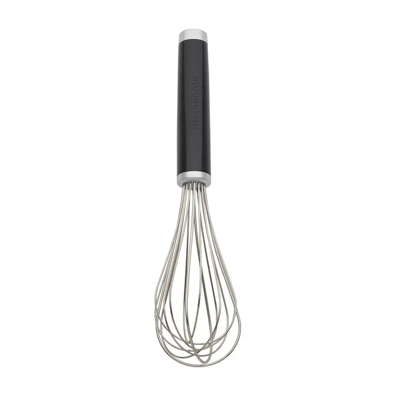 KitchenAid Whisk - ABS Plastic & Stainless Steel Egg Utensil, Black & Silver Kitchenware, Essential Kitchen Gadgets