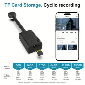 Wireless Security Camera - Full HD 2.4G Wi-Fi Battery-Powered Camera with Extendable Flexible Lens, 128G Max Memory Card Support, Intelligent Motion Detection, Cloud Storage, Infrared Night Vision, Easy Installation