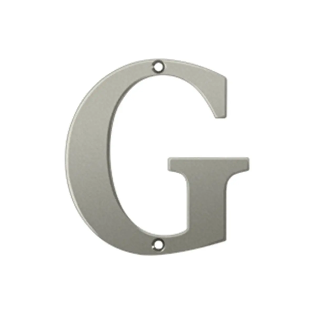 Deltana 4 in. Residential Brass Letter G - Satin Nickel, Solid, Long-Lasting, Weatherproof, Ideal for Home Improvement Signs