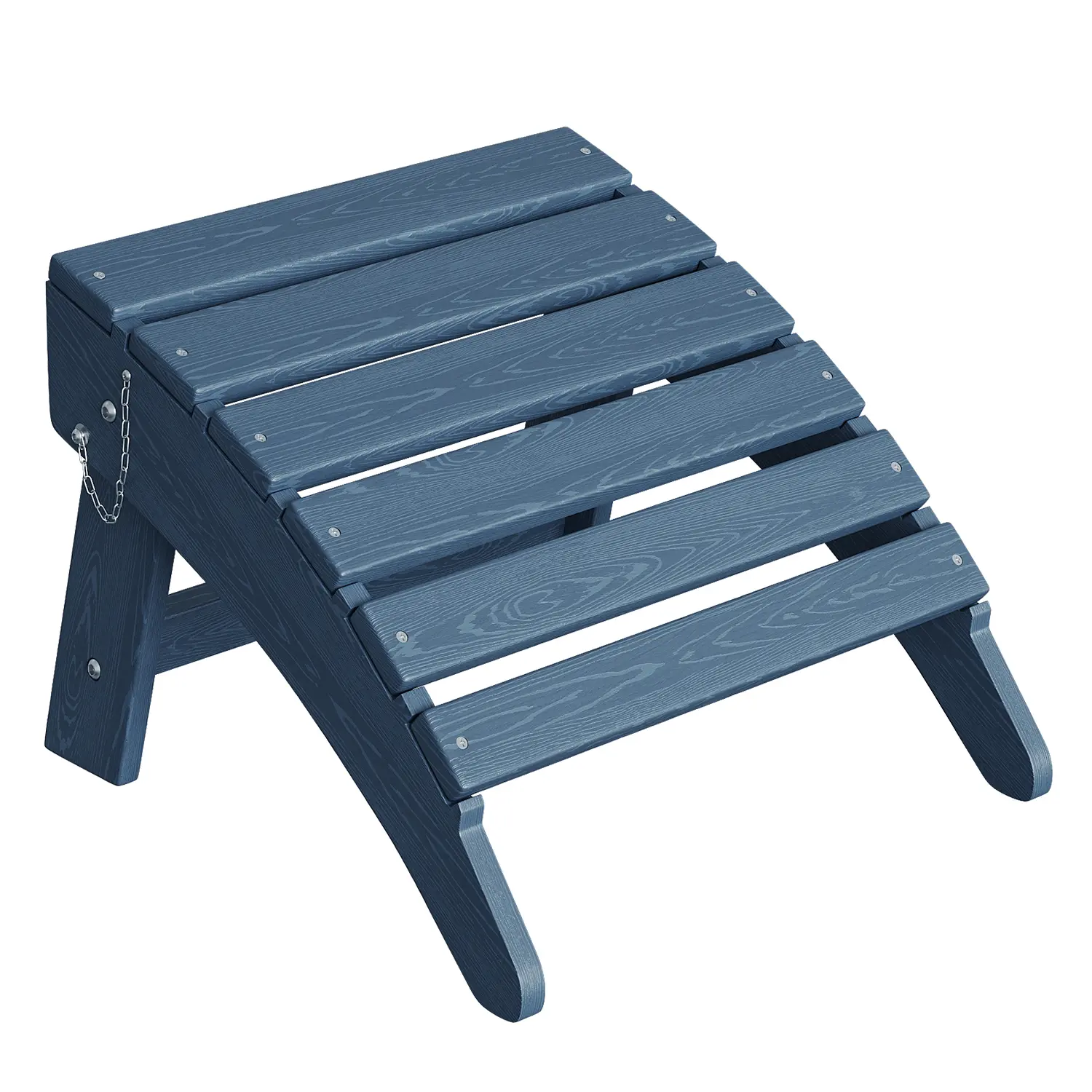 Folding HDPE Adirondack Ottoman, All-Weather Resistant Portable Outdoor Footstool, Durable Footrest Compatible with Adirondack Chairs, Perfect for Patio, Deck, Lawn & Poolside, Multiple Colors