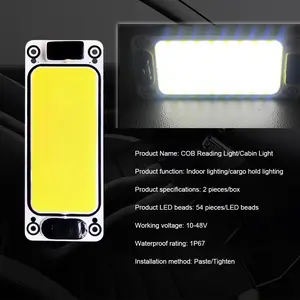 Automotive Light  Lampu Dalaman LED, Lampu Pencahayaan, Sesuai untuk trak General Motors, 10-48V, Lampu Siling Dalaman Trak COB, Kecerahan Tinggi Car