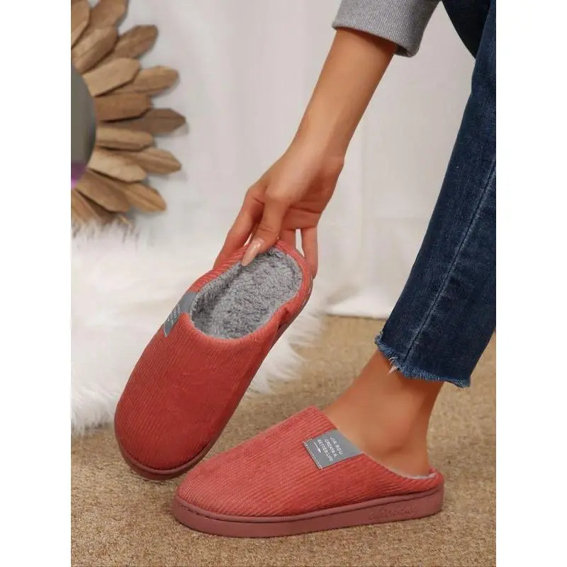 Men's Solid Color Plush Slippers, Casual Soft Comfortable Home Slippers, Warm Slippers for Indoor & Outdoor Use for Fall & Winter Men's Solid Color Plush Slippers, Casual Soft Comfortable Home Slippers, Warm Slippers for Indoor & Outdoor Use for Fall & Winter