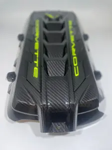 C8 CORVETTE LT2 ENGINE COVER Hydro Dipped Carbon Fiber Colored Lettering 2020-2026