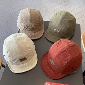 Vintage-Inspired Japanese Street Style Baseball Cap Unisex Soft Brim Duckbill Snapback Lightweight Quick-Dry Polyester Hip-Hop Hat Machine Washable