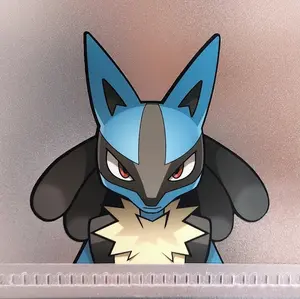 Lucario Peeker Sticker | Vinyl waterproof sticker | Gift for Game lovers