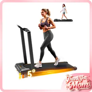 【ThankYouMom】BestGod Incline Treadmills Home with Foldable Handle Bar, Under Desk Treadmill, Shock-Absorbing Quiet Walking Pad, Exercise Equipment with Remote Control, 330 lbs Capacity, with LED Display, T1 Pro Smart, Easter Gift