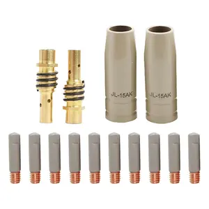 14pc 15AK Welding Torch Nozzle Kit with Insulated Coating for Temperature Resistance, Includes 2 Nozzles, 2 Holders, 10 Tips, Non-Gas Welding Protection for Industrial & Automotive UseSurfoze