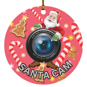 Santa Cam Circle Ornament