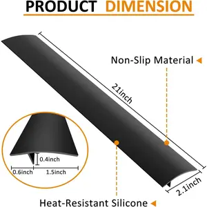Silicone Stove Gap Covers 4 Pack 21 Inch Heat Resistant Counter Gap Filler No More Crumbs Easy to Clean Kitchen Guard Black