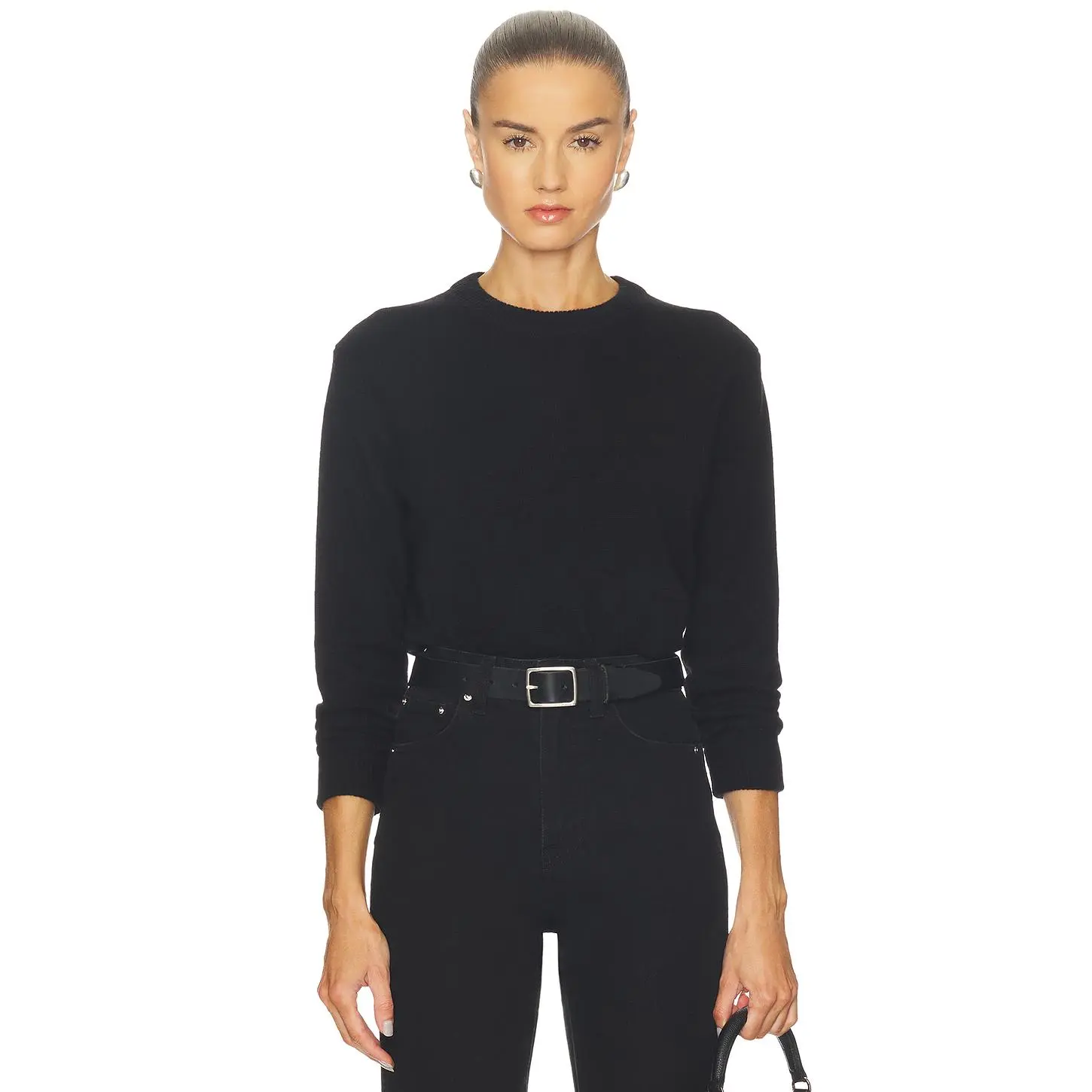 Soft Goat Classic Crewneck in Black