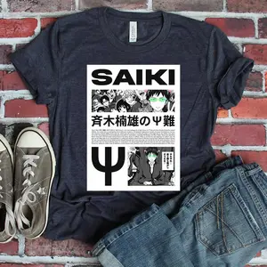 Saiki K Black T-Shirt