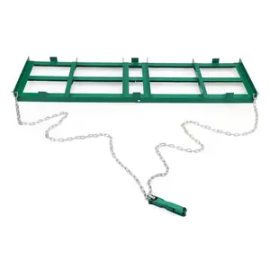 48”Lawn Leveling Rake & Driveway Drag Harrow - with 4FT Reinforced Chain - for ATV, UTV, Tractor, Mower - Gravel, Soil, Yard & Landscape Grading