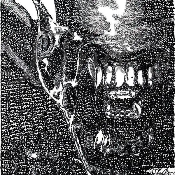 Xenomorph "Alien" Text Portrait - Alien Movies