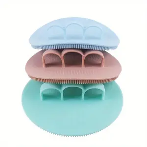 Silicone Body Brush, 1 Count Natural Brush Skin Exfoliating Massage Shower Brush, Bathroom Accessories for Home Use, Exfoliating Shower Scrubber