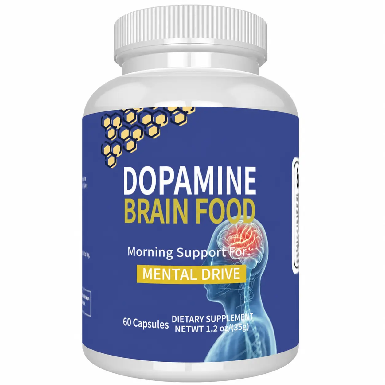 Dopamine Brain Support Capsules with Magnesium & Magnesium Glycinate, Focus & Restorative Sleep, High Potency Nootropic for Mental Clarity & Vitality