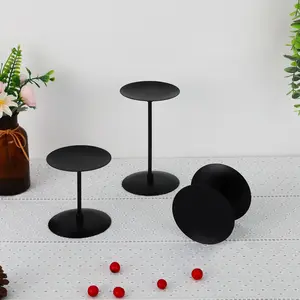 3-Pack Creative Metal Luxury Iron Candle Holders, Tall Geometric Round Iron Art Candle Holders, Nordic Style Romantic Table Decorations