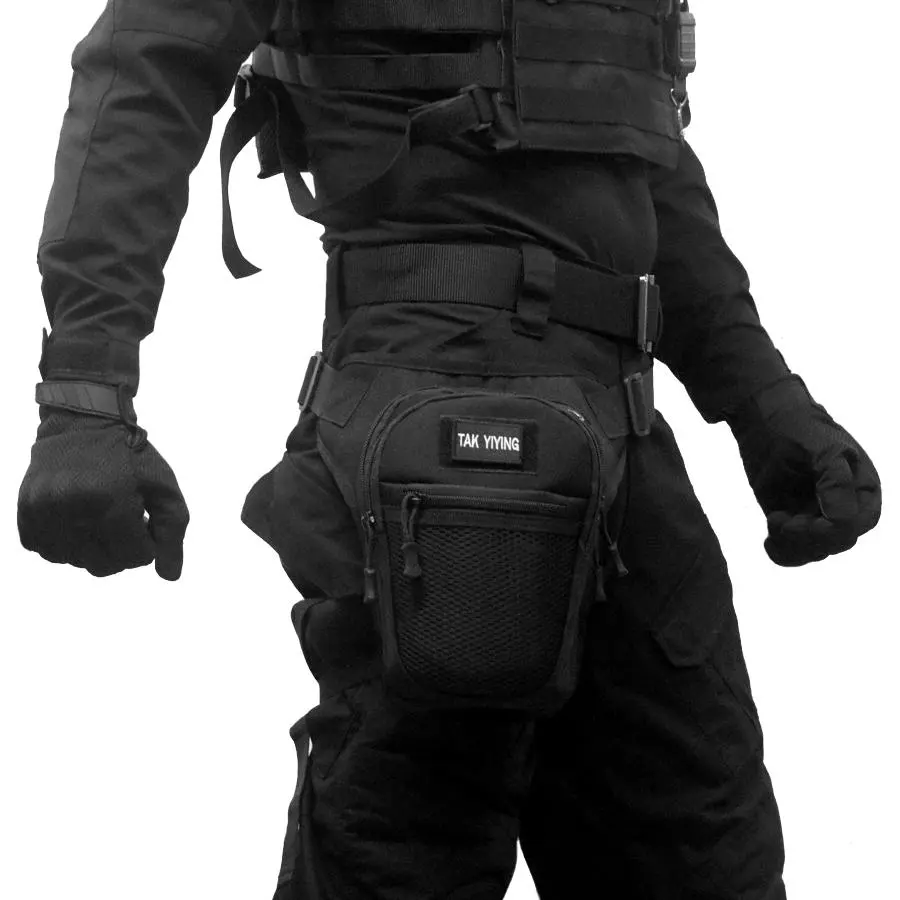 Men's Cycling Motorcycle Multi-Functional Waterproof Leg Bag, Outdoor Crossbody Waist Pack, Casual Nylon Tool Bag with Pockets, Riding Waist Bag