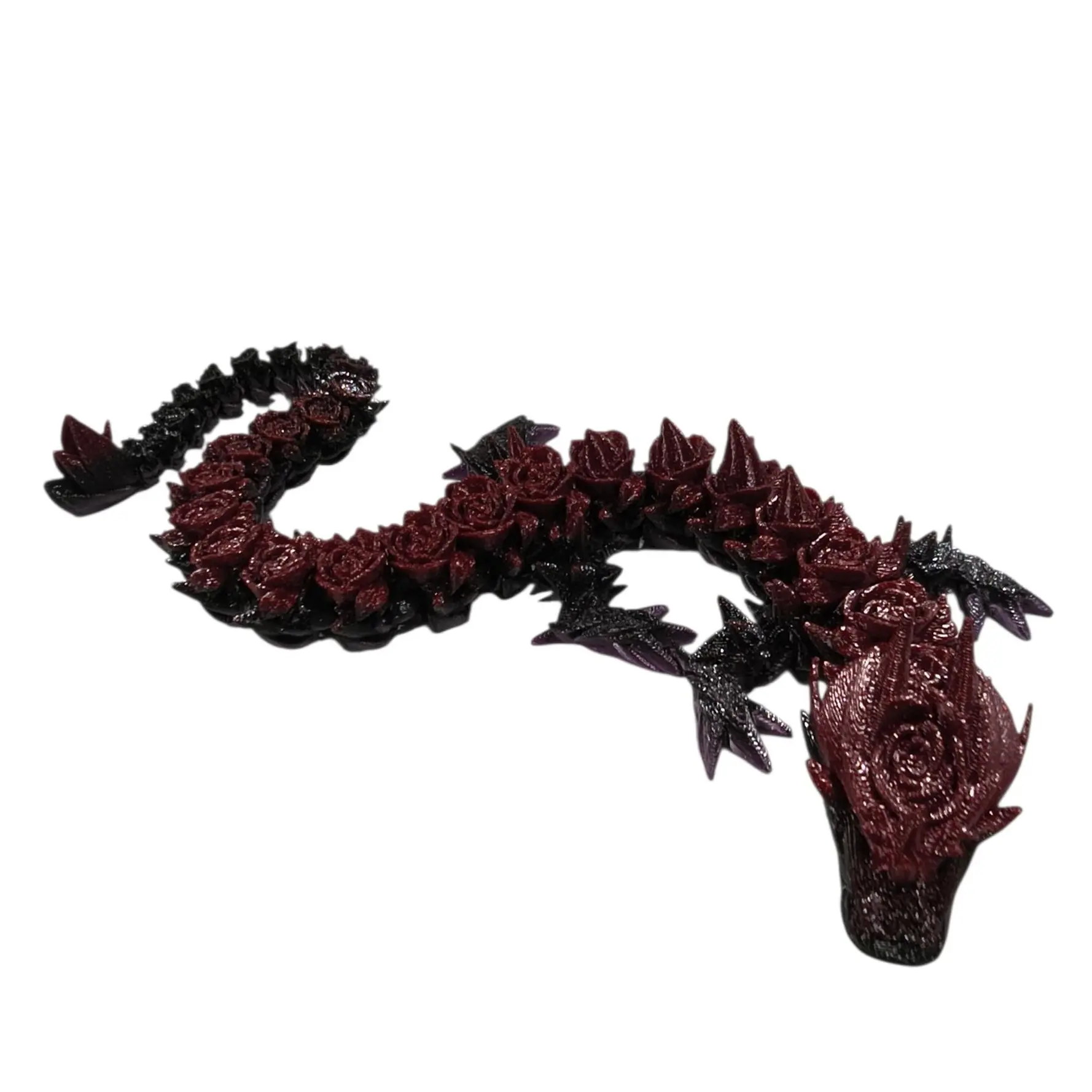 3D Printed Articulating Rose Dragon Figurine Decor Shelf Ornaments Decoration Mythical Multiple Colors