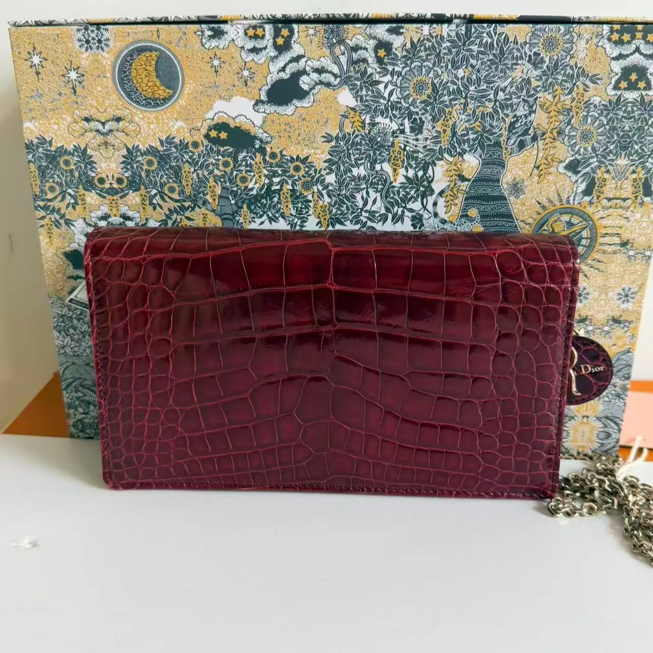 Pre-owned Dior Classic Red Patent Leather CC Logo Shoulder Bag (CC0226)