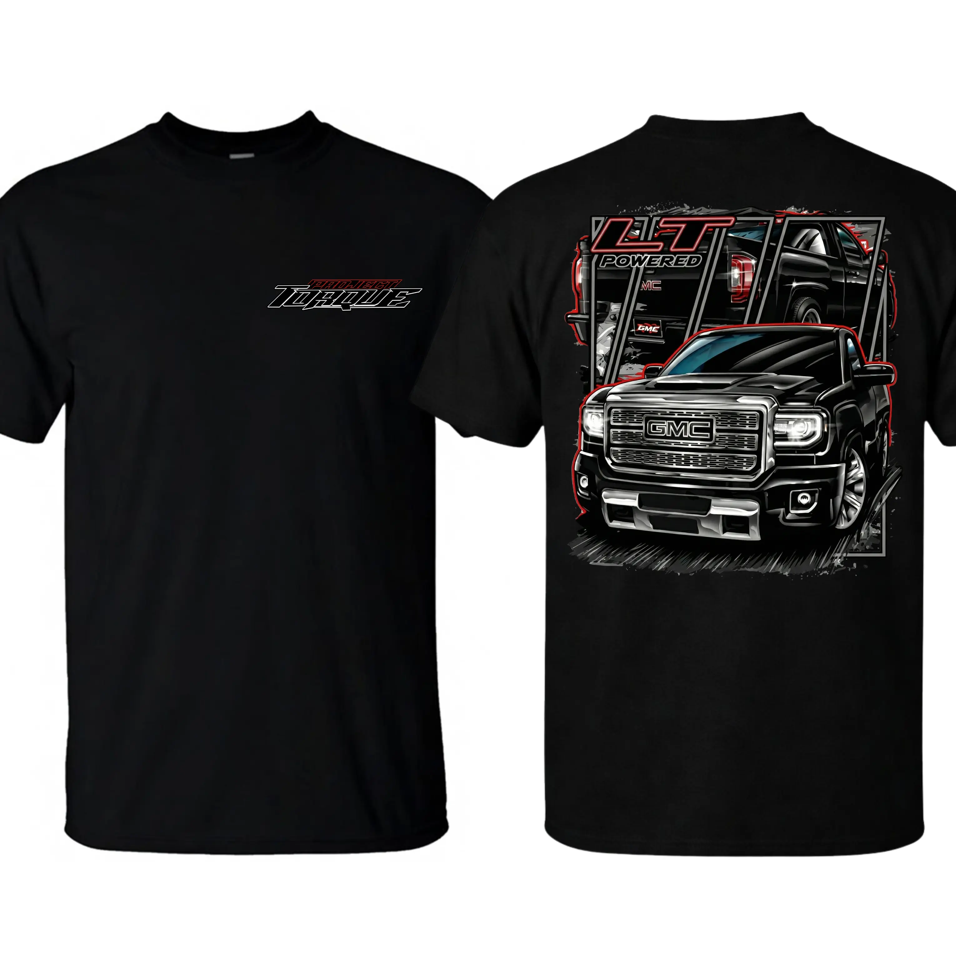 Project Torque GMC Shirt, Truck Graphic Pullover for Pickup Fans, LLT Powered Street Style Tee for Gearheads graphic T-shirt men