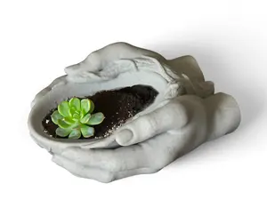 Hands of Nature Planter Pot with Tree Branch Design - Decorative Flower Pot for Indoor Plants, Succulents, Herbs - Unique Gift for Plant Lovers & Boho Decor