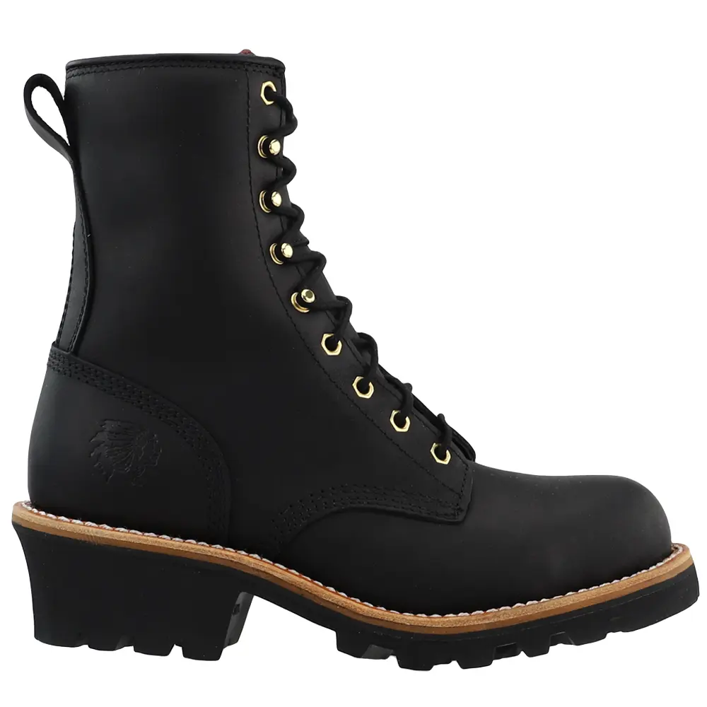 Chippewa Mens Baldor Logger 8 Inch Electrical Hazard Round Toe  Work/Duty - Black