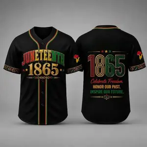Juneteenth 1865 Baseball Jersey, All Print Baseball Jersey, Black History Juneteenth Freedom Gift, Casual Freedom Jersey # TikTokMadeMeBuyIt # Juneteenth1865 # 1865FreedomDay # AfricanHeritage # FreedomPride # JuneteenthAnniversary # Baseball Jerse