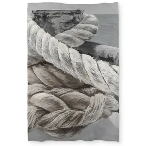 360 stand Rope Twist Decorative Duvet Cover - Twin Extra Long Size, Breathable Microfiber Face, Marine Nautical Vibe, Breathable Duvet Set, Home Bedding Accent for Twin Size Beds, Bedroom Bedding Set