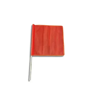 Safety Flag with Wooden Dowel, 1 PC - Lightweight, High Visibility Traffic Control Flag for Oversize Loads