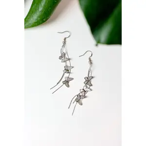 Give Me Butterflies Earrings in Silver