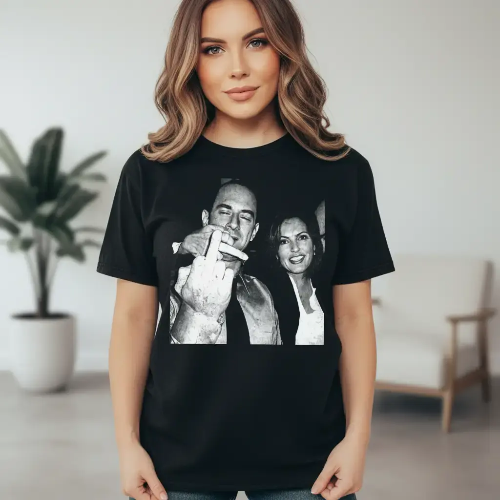 Comfort Colors Inspired Graphic T Shirt, Crime Drama Detective Duo Print Tee, Vintage Washed Cotton Shirt, Casual Short Sleeve Top for Men Women