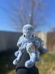 Hand crocheted blue drift the octo