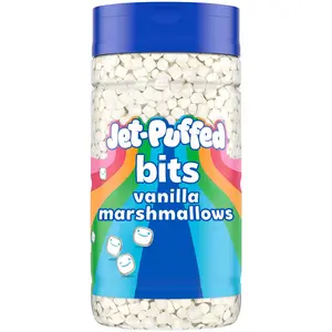 Jet-Puffed Vanilla Marshmallow Bits Snack, 3 oz Shaker, Sweet Candy Marshmallow Treat