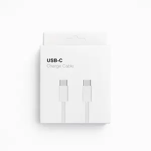60W USB-C to USB-C 6ft Fast Charger Cable for iPhone & Samsung White Nylon Material 6ft Length Compatible with Various Models High-Quality Durability Manufacturer Warranty