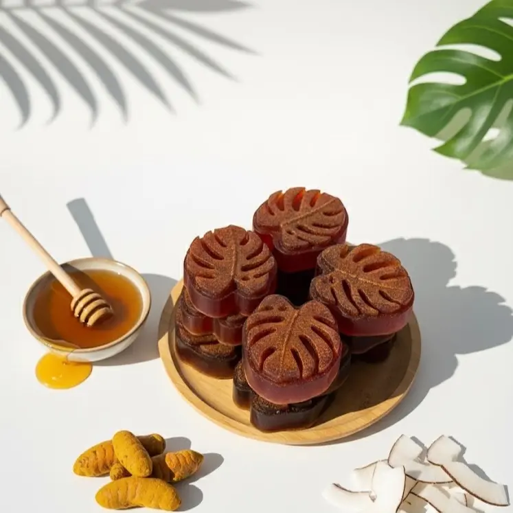 EXFOLIATING HONEY TURMERIC SOAP with Natural Ingredients for Gentle Skin Care and Radiant Glow