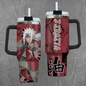 [Naruto] Jiraiya The Toad Sage Legendary Sannin 20oz & 40oz Tumbler With Handle – Anime Gaming Stainless Steel Cup, Insulated Iced Coffee Mug, Aesthetic Design, Trendy Drinkware, Daily Use, Gift Idea, Fan Favorite, Gift For Otaku & Anime Fans