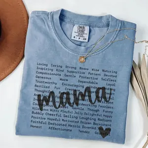 Comfort Colors Inspirational Mama Word Art Unisex Cotton Tee