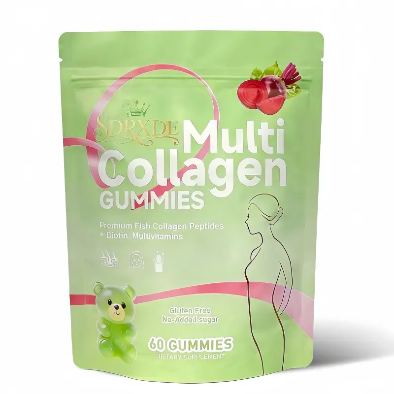 SDRXDE,Women's  Collagen Dietary Supplement Gummies, 60 Count - Premium Natural Fish Collagen Peptides, Biotin, Multivitamins, Beetroot,detox gut cleanse,collagen for women，vitamins for women