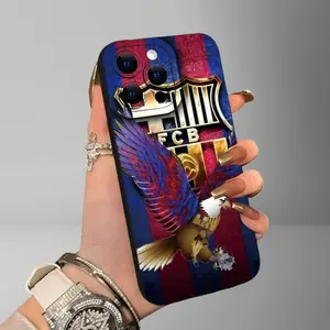 FCB Eagle & Shield Pattern TPU Shockproof Phone Case for iPhone 17 Air 16 15 14 13 12 11 Pro Max Plus | Anti-Fall Protective Cover, Ideal Gift for Men & Women
