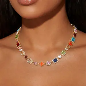 Nova rose Amalfi Dreams colored Gemstone necklace