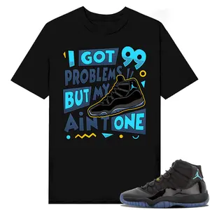Unisex T-shirt To Match Sneakers Jordan 11 Retro Gamma - 99-Problems. 100% Cotton for Casual Wear. Comfortable Summer Unisex T-Shirt to match Jordan Sneaker. Streetwear Style. urban outfitters