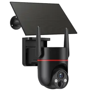 4G LTE Cellular Wireless Security Camera/IP65/No WiFi Required Solar Panel Battery/Off-Grid Surveillance Camera HD Color Night Vision, PIR Human Body Sensor/Two-Way Audio/SIM Card Included (Supports Verizon/AT&T/T-Mobile)