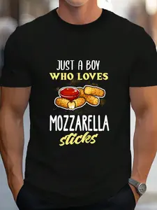100% Cotton Kids Mozzarella Sticks Shirt Boys Mozzarella Sticks Cheese Sticks T-Shirt Women's Men's Graphic Tee Crew Neck summer vacation Tops