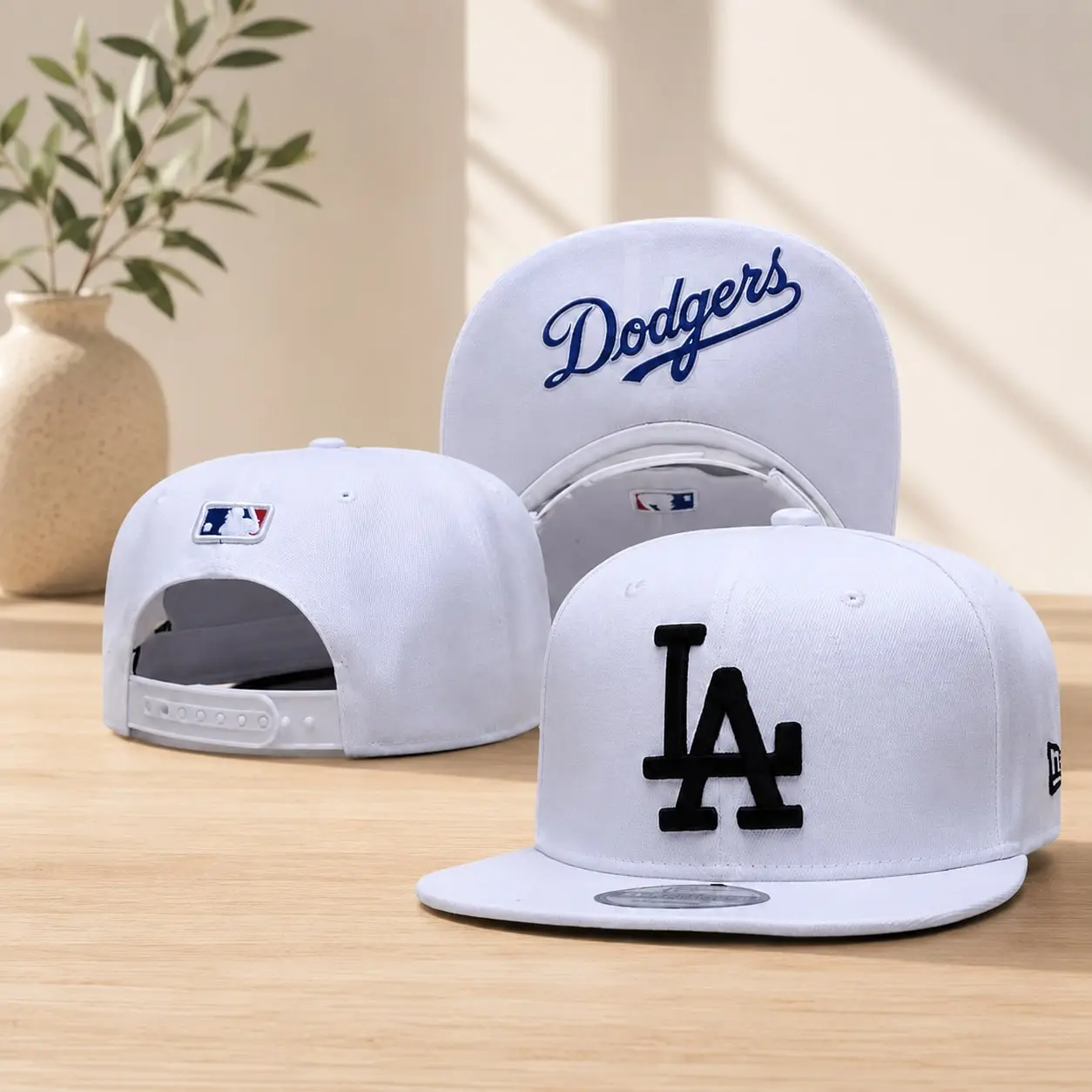 LA Dodgers Hat for Men & Women, Classic Snapback Baseball Cap, Flat Brim Adjustable Sports Hat, Embroidered LA Logo, Everyday Streetwear Style #NEW