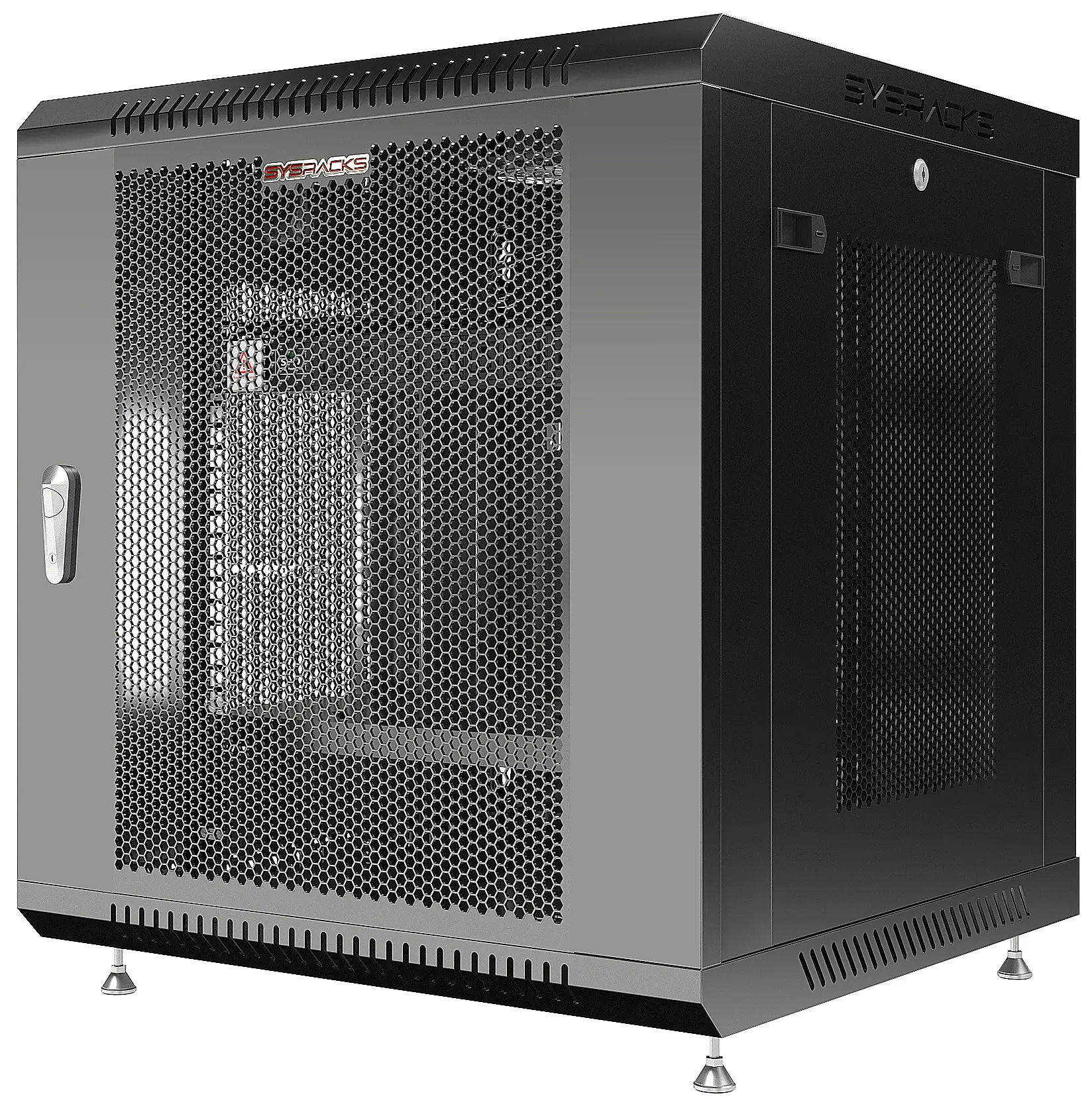 Sysracks 12U Wall Mount MESH Door Server Rack Cabinet Locking Computer Cabinet Network Enclosure for Electronics Security Audio Video AV Equipment Data Rack 24-Inch Depth Server Cabinet (12U) 12.600
