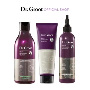 Dr. Groot 3-Step Haircare Bundle, Scalp Revitalizing Solution Shampoo, Conditioner & Miracle In Shower Treatment, Hair Thickening Dr. Groot 3-Step Haircare Bundle, Scalp Revitalizing Solution Shampoo, Conditioner & Miracle In Shower Treatment, Hair Thickening