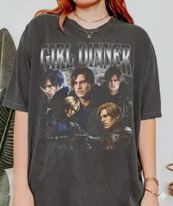 Resident Evil Requiem Leon S Kennedy Girl Dinner shirt, Grace Ashcroft, Temu Wesker