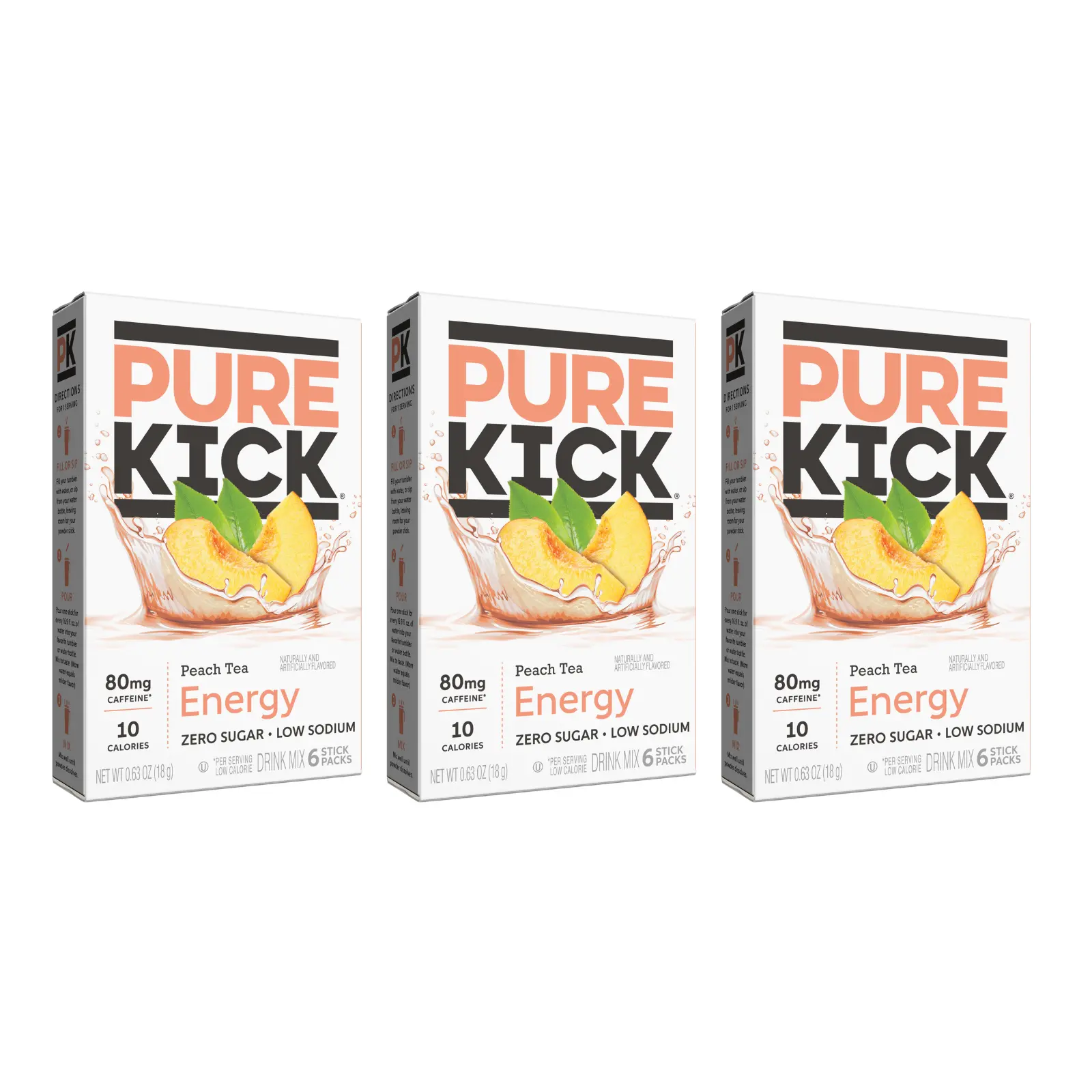 6 CT PK Energy Peach Tea (3-Pack) 