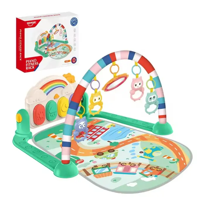 Toddler Baby Playmat Glow and Grow Kick & Play Piano Gym, Musical Keyboard Learning Toy for Newborn to Toddlers Playpen